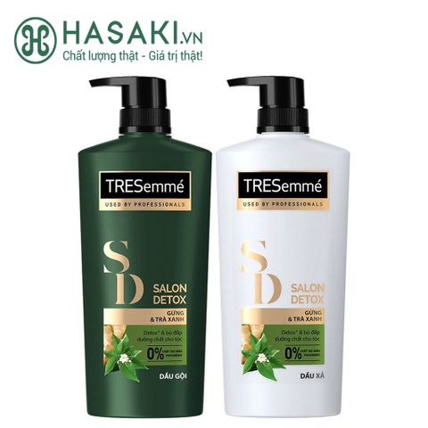 Combo TRESemmé Detox Tóc Chắc Khoẻ: Dầu Gội 640g + Dầu Xả 620g