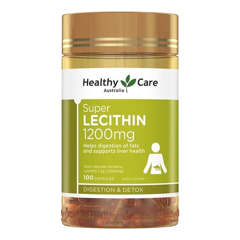 Tinh chất mầm đậu nành Healthy Care Super Lecithin 1200mg, Chai 100 viên