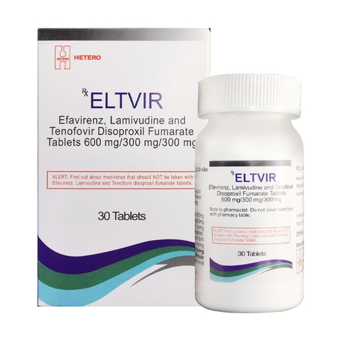 Thuốc điều trị phơi nhiễm HIV Hetero Eltvir, Hộp 30 viên