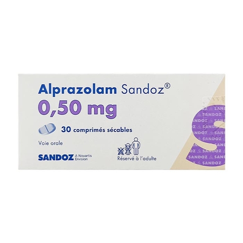 Alprazolam Sandoz 0.5mg 3 vỉ x 10 viên – Thuốc ngủ