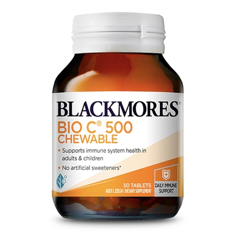 Kẹo ngậm bổ sung Vitamin C Blackmores Bio C 500mg Chewable, hộp 50 viên
