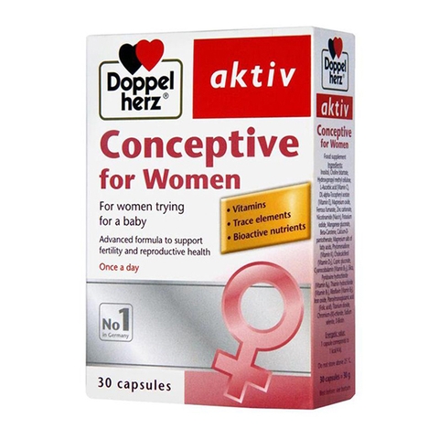 Viên uống hỗ trợ sinh sản cho phụ nữ Doppelherz Conceptive for Women, hộp 30 viên