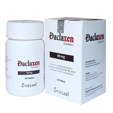 Thuốc điều trị viêm gan C Daclaxen 60mg 28 viên