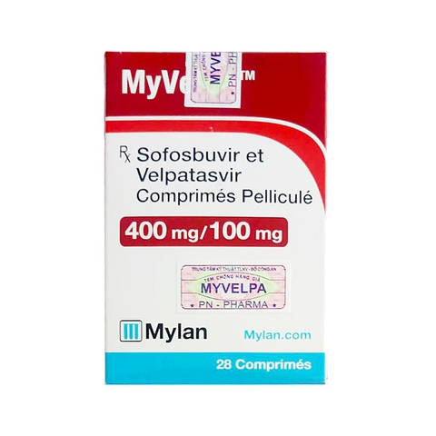 Thuốc điều trị viêm gan C Myvelpa Hộp 28 viên