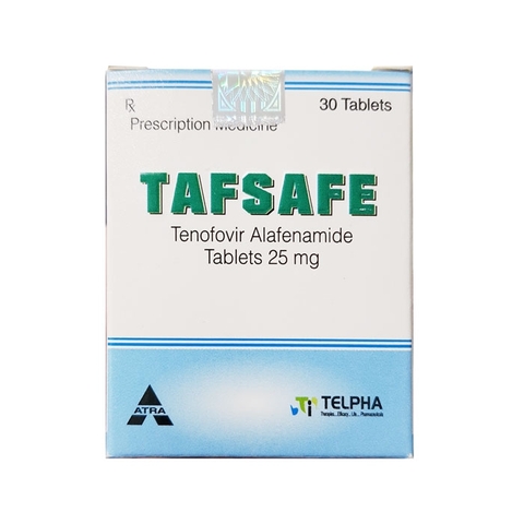 Thuốc điều trị viêm gan B Tafsafe 25mg Telpha, Hộp 30 viên