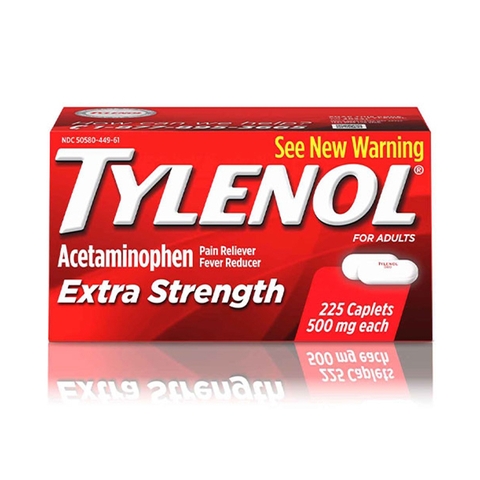 Thuốc giảm đau, hạ sốt Tylenol Extra Strength 500mg, Hộp 225 viên