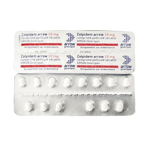 Zolpidem 10mg Arrow generiques Thuốc ngủ, Hộp 28 viên