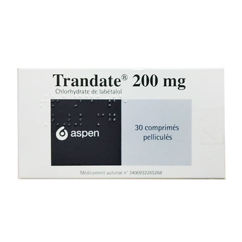 Thuốc tim mạch Trandate 200mg Hộp 30 viên