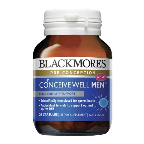 Viên uống tăng cường sức khoẻ sinh sản cho nam giới Blackmores Conceive Well Men, hộp 28 viên