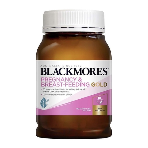 Viên uống bổ sung cho bà bầu Blackmores Pregnancy And Breastfeeding Gold, hộp 180 Viên