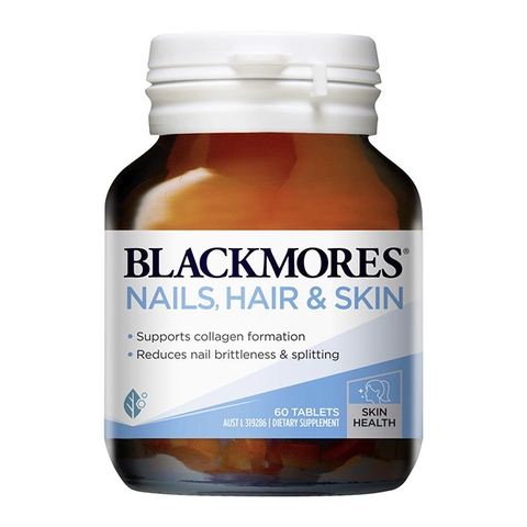 Viên uống làm đẹp da, móng, tóc Blackmores Nails, Hair & Skin, hộp 60 viên