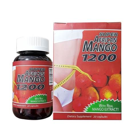 Viên uống giảm cân Super African Mango 1200, Hộp 20 viên