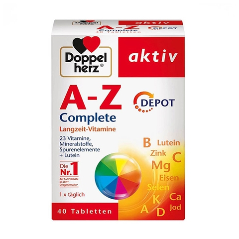 Vitamin tổng hợp Doppelherz Akativ A-Z Depot, hộp 40 Viên