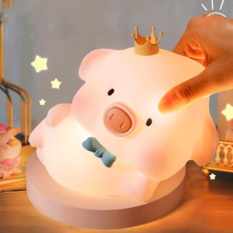 Đèn ngủ cảm ứng Heo hồng Pin Pin