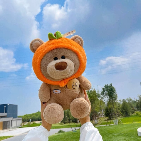 Gấu nâu đội mũ quả hồng Hori Bear