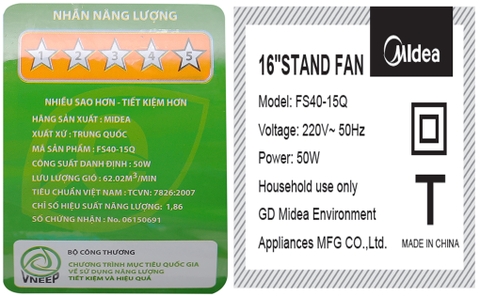 QUẠT ĐỨNG MEDIA FS40-15Q