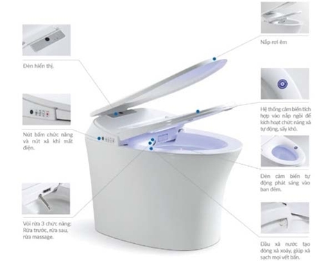 4 mẫu bệt liền khối - bồn cầu thông minh Viglacera Platinum được yêu thích