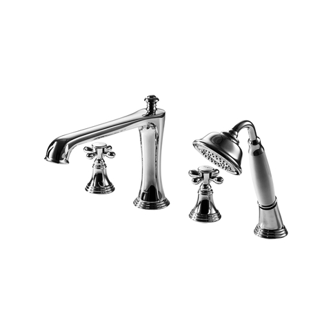 Vòi xả bồn kèm sen tắm nóng lạnh cao cấp Bravat F551199CP-ENG