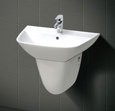 Chậu lavabo chân lửng inax L-297V & L-297VC