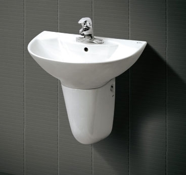 Chậu lavabo chân lửng inax L-288V & L-288VC