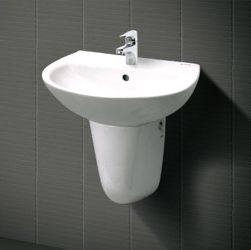 Chậu lavabo chân lửng inax L-285V & L-288VC