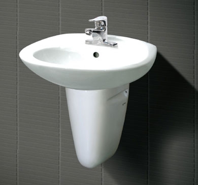 Chậu lavabo chân lửng inax L-284V & L-284VC
