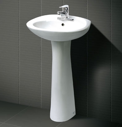 Chậu lavabo chân dài inax L-284V & L-284VD