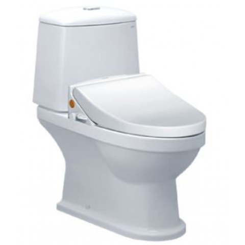 Bàn cầu 2 khối nắp cơ đa năng Caesar CD1530+TAF050