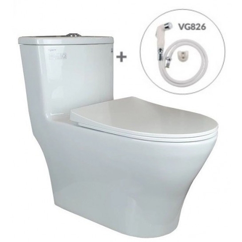 Bồn Cầu Viglacera V36 Nắp Êm + Vòi Xịt VG826