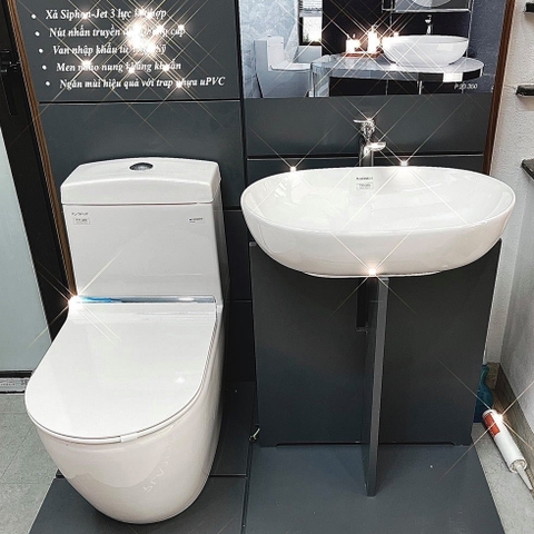 Bồn Cầu Viglacera Platinum P.11.350 Một Khối