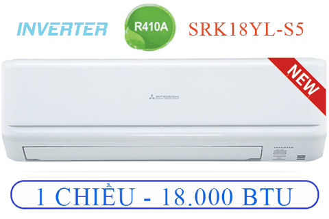 ĐIỀU HÒA TREO TƯỜNG MITSUBISHI HEAVY 1 CHIỀU INVERTER - SRK/SRC18YL-S5 - CÔNG SUẤT 18.000 BTU