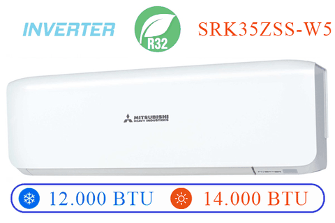 ĐIỀU HÒA TREO TƯỜNG MITSUBISHI HEAVY 2 CHIỀU INVERTER - SRK/SRC35ZSS-W5 - CÔNG SUẤT 12.000 BTU