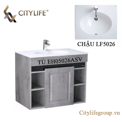 Bộ tủ EH05026ASV + chậu LF5026 Caesar