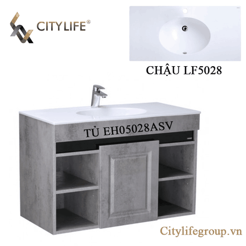 Bộ tủ EH05028ASV + chậu LF5028 Caesar