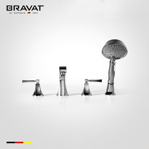 Vòi xả bồn kèm sen tắm nóng lạnh cao cấp Bravat F52994CP-ENG