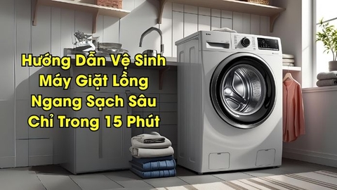 Hướng Dẫn Vệ Sinh Máy Giặt Lồng Ngang Sạch Sâu Chỉ Trong 15 Phút