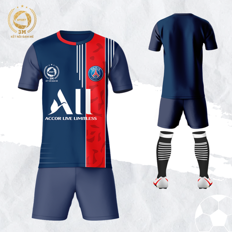 Bộ Quần Áo Bóng Đá Paris Saint Germain Màu  Xanh Than - 3 MIỀN SPORT