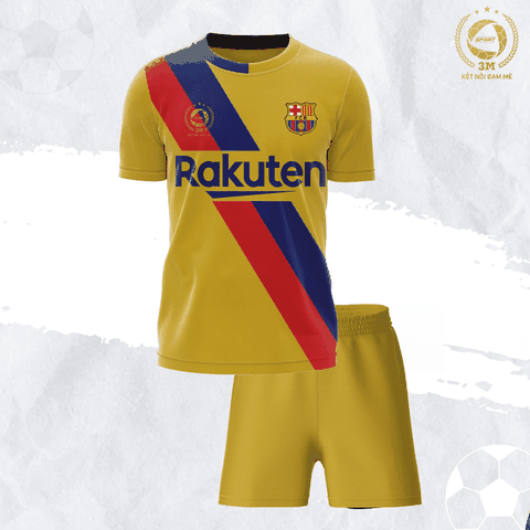 Bộ Quần Áo Bóng Đá Barcelona Size Nhỏ Màu Vàng - 3 MIỀN SPORT