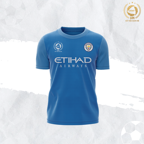 Bộ Quần Áo Bóng Đá Manchester City Màu Xanh Nhạt Size Nhỏ - 3 MIỀN SPORT