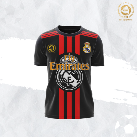 Bộ Áo Bóng Đá Fly Emirates Size Nhỏ Màu Đen - 3 MIỀN SPORT