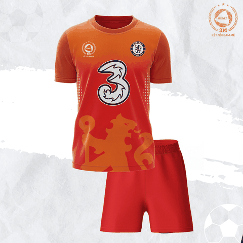 Bộ Bóng Đá Trẻ Em Chelsea Màu Cam - 3 Miền Sport