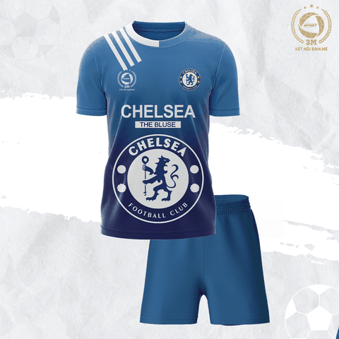 Bộ Quần Áo Bóng Đá Chelsea Màu Xanh Nhạt Size Nhỏ - 3 MIỀN SPORT
