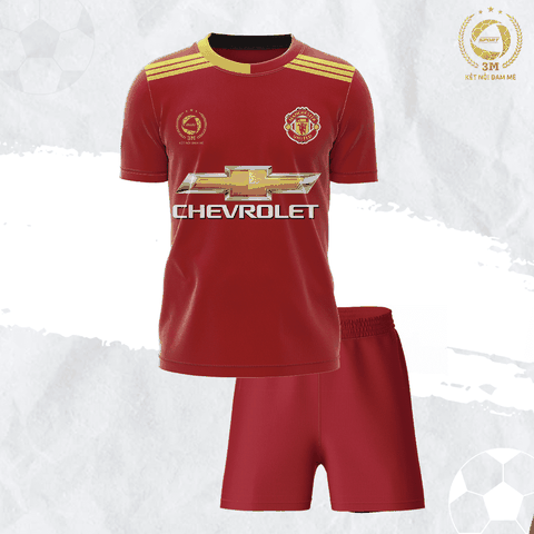 Bộ Quần Áo Bóng Đá Manchester United Size Nhỏ Màu Đỏ - 3 MIỀN SPORT