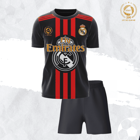 Bộ Áo Bóng Đá Fly Emirates Size Nhỏ Màu Đen - 3 MIỀN SPORT