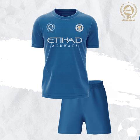 Bộ Quần Áo Bóng Đá Manchester City Màu Xanh Nhạt Size Nhỏ - 3 MIỀN SPORT