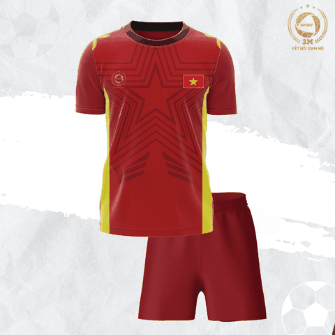 Bộ Quần Áo Bóng Đá Đội Tuyển Việt Nam Size Nhỏ - 3 MIỀN SPORT