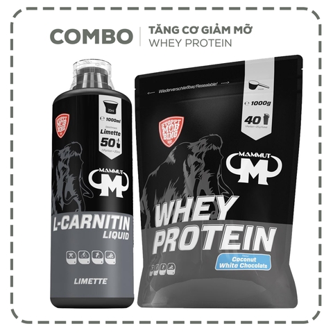 Combo Tăng Cơ Giảm Mỡ Whey Protein (Vị Dừa & Socola Trắng)