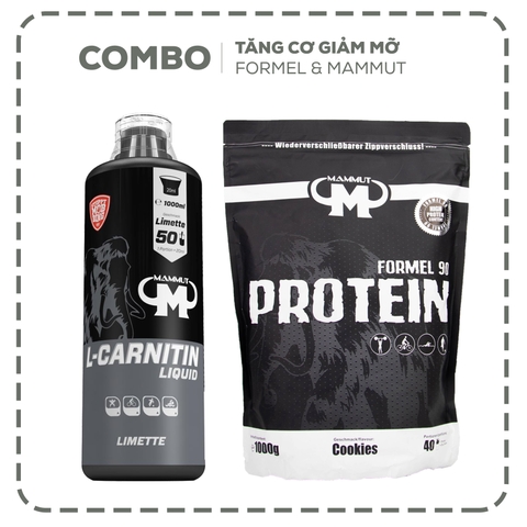 Combo Tăng Cơ Giảm Mỡ (Protein Bánh Cookies + L-Carnitine).