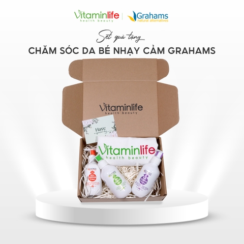 [SET QUÀ TẶNG] Chăm sóc da bé nhạy cảm Grahams