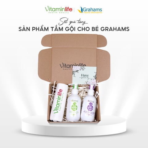 [SET QUÀ TĂNG]  Bộ sản phẩm tắm gội cho bé Grahams (Biến thể 1)